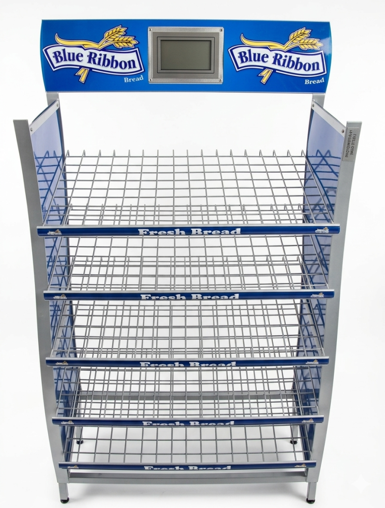 High-performance retail display stands and commercial baskets showcasing custom steel wire solutions manufactured by Cynton.