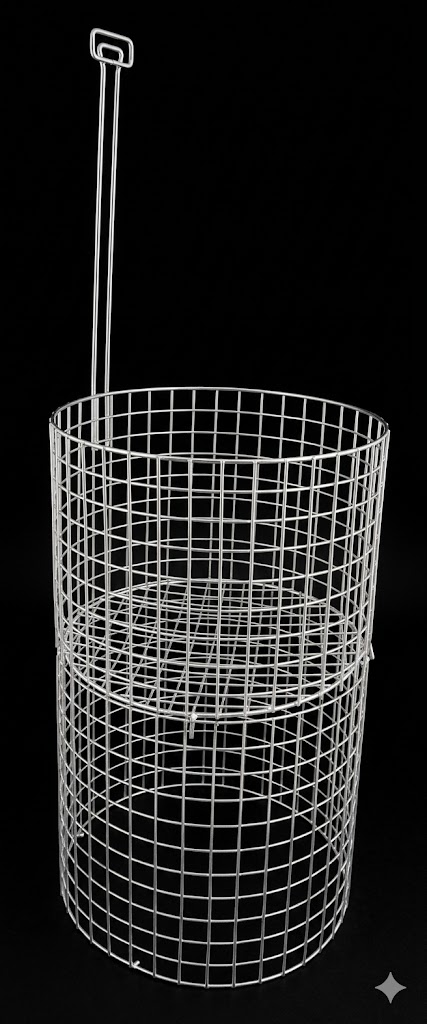 Cynton white epoxy powder-coated retail promotional dump bins in square collapsible and round wire mesh designs for store merchandising.